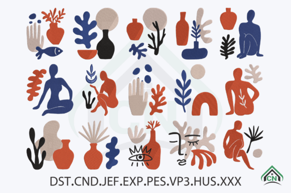 Abstract Human Embroidery Bundle