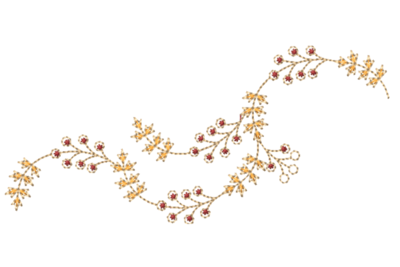 Botanical Ornament Embroidery Design