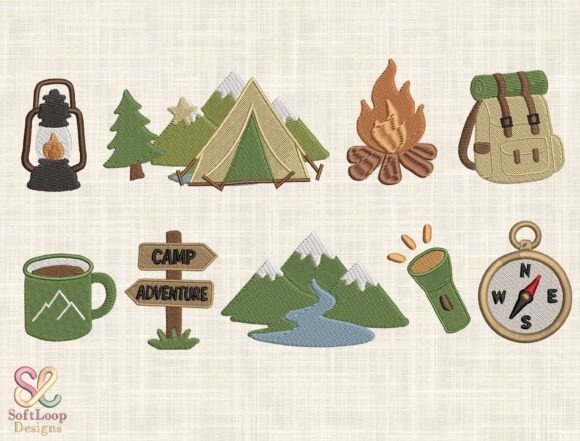 Camping Adventure Embroidery Bundle