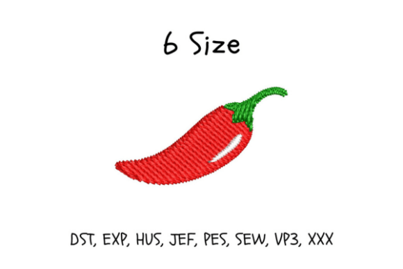 Chili Embroidery Design