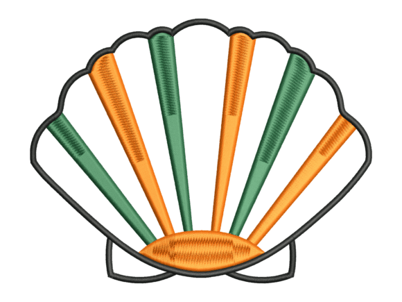 Colorful Shell Embroidery