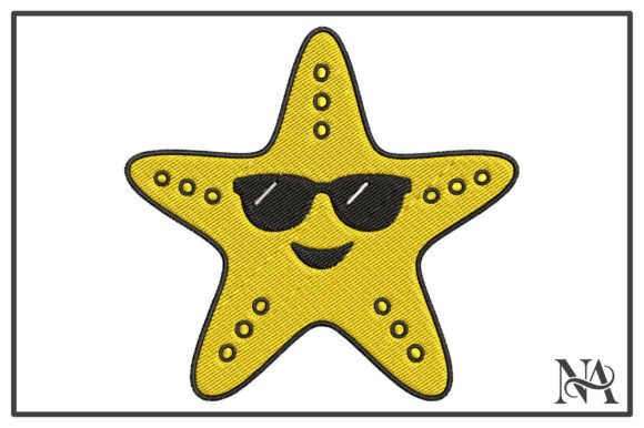 Cool Starfish Sunglasses Embroidery
