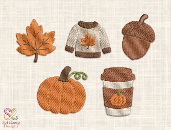 Cozy Fall Embroidery Design Bundle