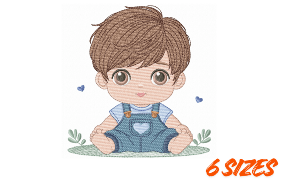 Cute Baby Boy Embroidery Design Set