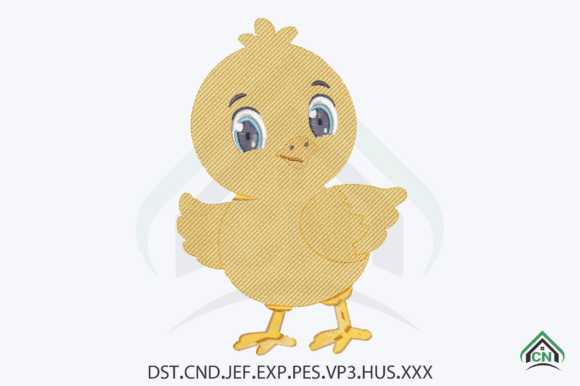 Cute Baby Chick Embroidery Design