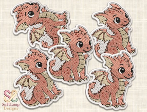Cute Baby Dragon Embroidery Patch
