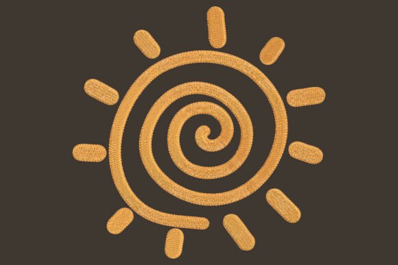 Cute Boho Sun Embroidery Design