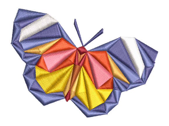 Geometric Butterfly Embroidery