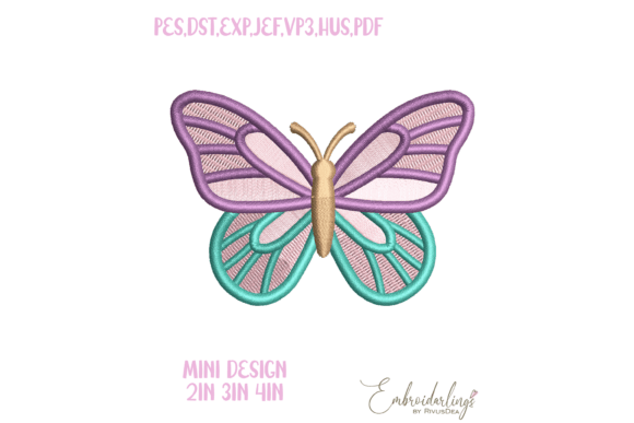 Mini Butterfly Embroidery Design