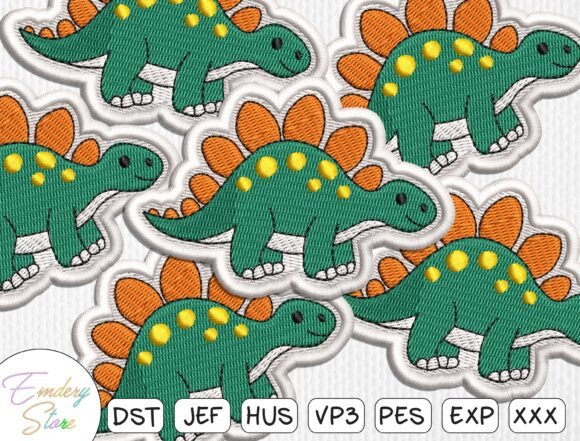 Stegosaurus Dinosaur Embroidery Patch