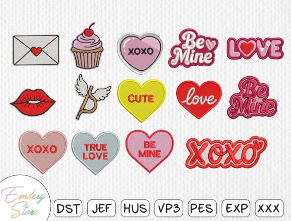 Valentine Embroidery Design Bundle